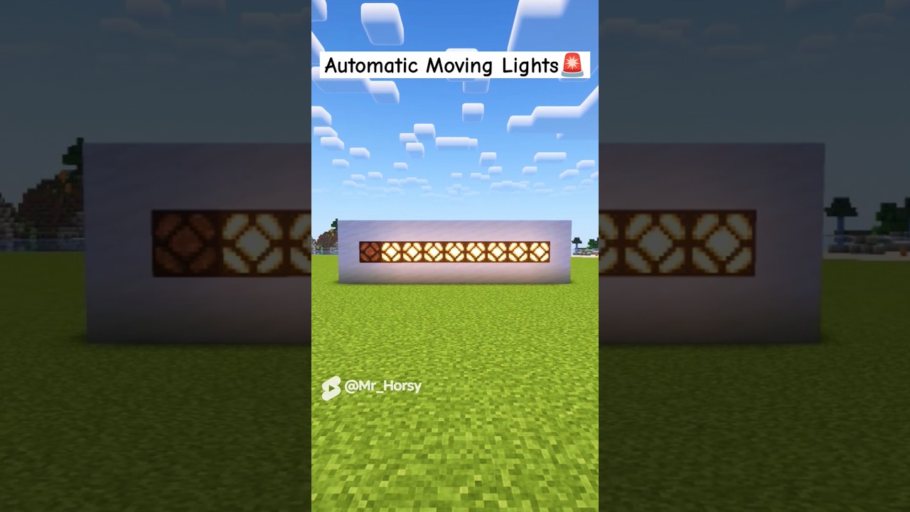 Easy Automatic Moving Light in Minecraft 🚨😱 #minecraft #shorts #buildhacks #newupdate