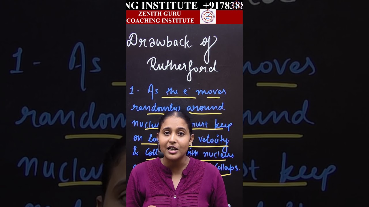 1 Min Chemistry  064  l Class 11  l Drawback of Rutherford  l  BY Nikki Ma'am