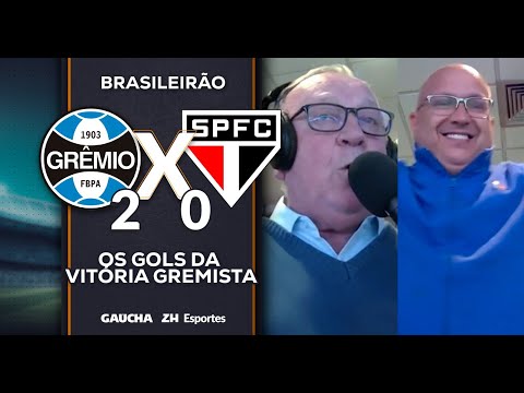 THE GOALS OF GRÊMIO'S VICTORY IN THE VOICES OF PEDRO ERNESTO DENARDIN | GRÊMIO 2X0 SÃO PAULO | 10...