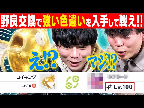 野良交換で手に入れた「色違いポケモン」だけで対戦してみた！