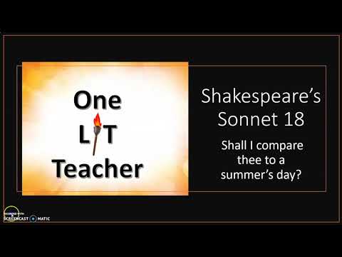Shakespeare's Sonnet 18 - Analysis