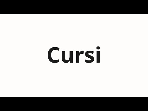 How to pronounce Cursi