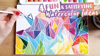 4 EASY Watercolor Painting Ideas