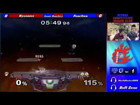 DePaul Smashfest #7 SSBM Loser Quarters - Hyunnies (Marth) vs Function (Sheik)