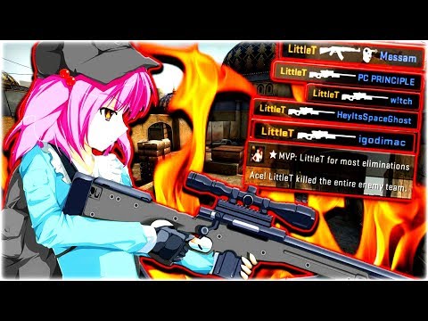 CS:GO LittleT510 1v5 ACE AWP CLUTCH INSANE HILARIOUS  REACTIONS From Teammates