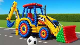 Download lagu The mascot vibrato assistant JCB / Mooter Tractor on the football field is popular, co produced mp3