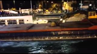 Ship crash in Chalkida, Greece 09/01/2015