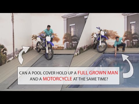 Track based automatic pool safety cover load test 295 kg per square meter