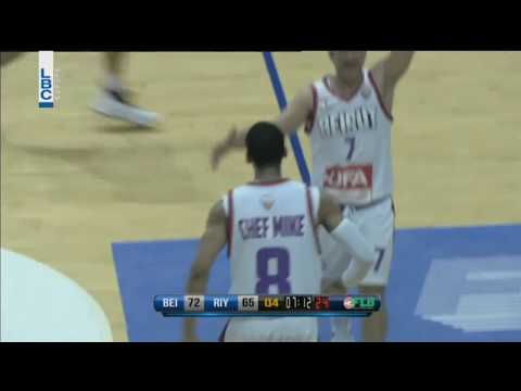 Lebanese Basketball League 2017/2018 - Final 4 Beirut v Riyadi Mike Efevberha 3Points