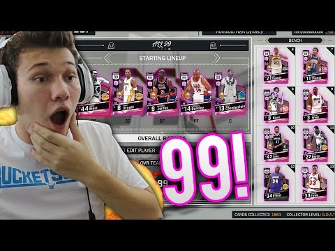 ALL 99 OVERALL PINK DIAMOND LINEUP! NBA 2K17