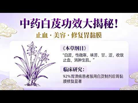 白芨功效大揭秘！止血、美容、修復胃黏膜全解析，古籍記載+臨床數據告訴你這味中藥有多神，附使用禁忌和正確用法！