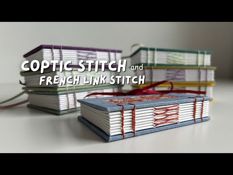 Bind a Sketchbook With Me ✿ Coptic Stitch & French Link Stitch