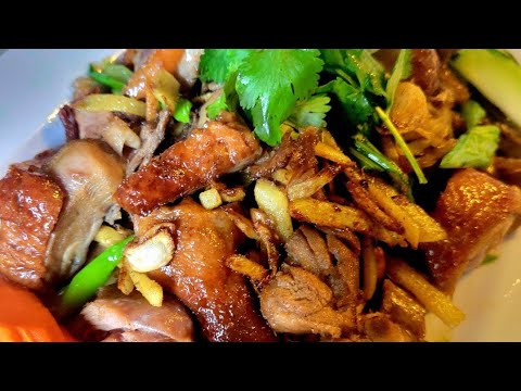 របៀបឆាទាខ្វៃជាមួយខ្ញីឆ្ងាញ់ណាស់បងប្អូន | Roast duck with Ginger