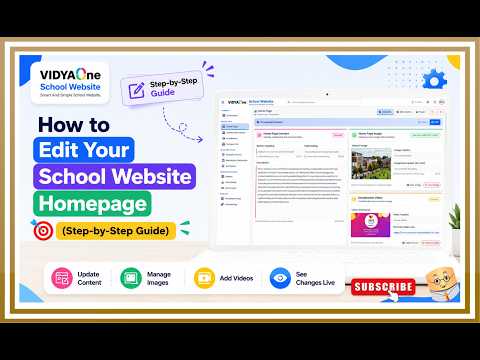 School Website Homepage Setup & Customization