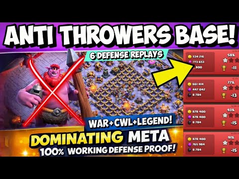 🔥 TH18 Anti-Throwers Base is UNBREAKABLE! | Anti 3 Star Legend League Base | Best TH18 War Base 2026