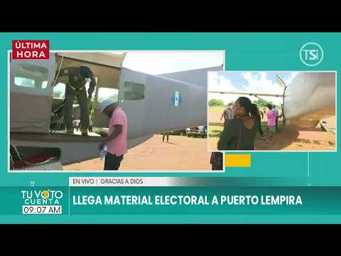 Vía aérea llegan maletas electorales a puerto lempira