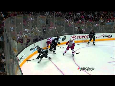 Daniel Cleary gets cut after the hit from Jake Muzzin Feb 27 2013