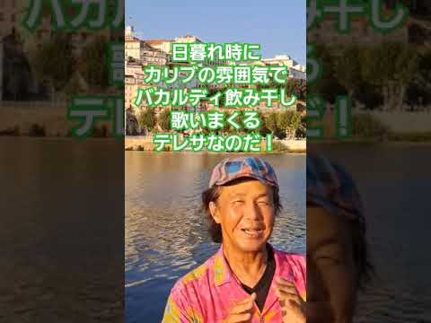 日暮れ時にカリブの雰囲気でバカルディ飲み干し歌いまくるテレサなのだ！#昭和のポップス歌謡 #昭和のアイドル歌謡 #テレサ野田 #70年代歌謡曲 #洋楽歌謡 #安井かずみ #加藤和彦 #レゲエ #日暮れ