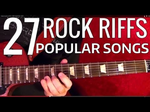 27 Popular Rock Riffs - Guitar Lesson