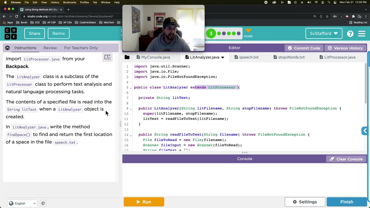 Code.org AP CSA  U6L7 Using String Methods Part 1