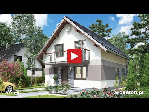 Projekt domu Promyk - archeton.pl - z użytkowym poddaszem powierzchnia 113,2 m2