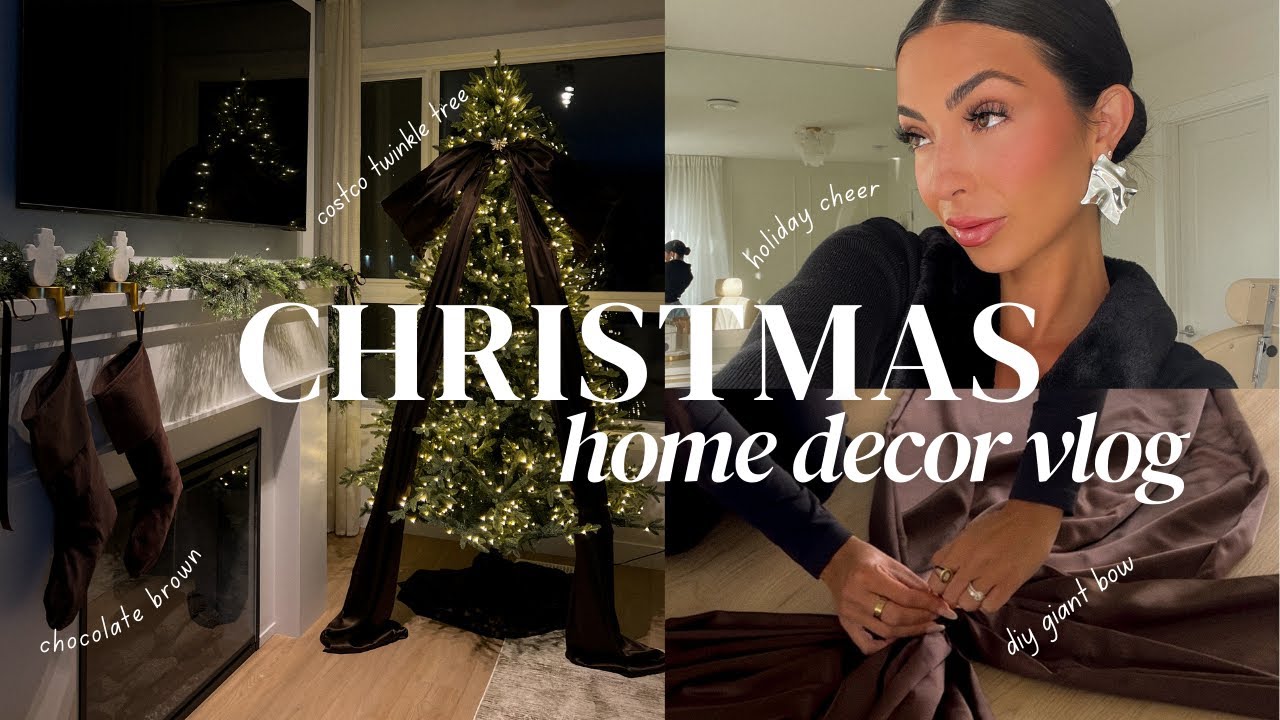 We’re Back! Christmas Decorating with Our Viral Chocolate Brown Bow Tree 🎀🌲