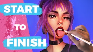 HOW TO PAINT IN PHOTOSHOP - PAINTING A PORTRAIT FROM START TO FINISH