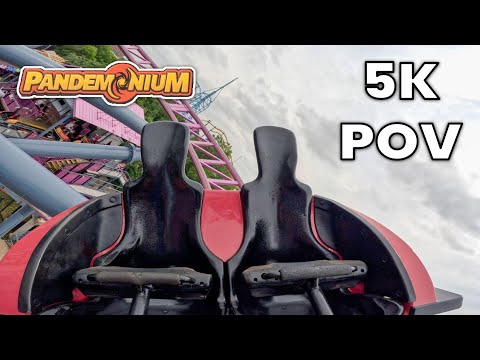 On-ride point of view of Pandemonium