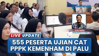 Suasana 555 Peserta Ikuti Ujian CAT Seleksi PPPK Kemenham di Palu, Jalani Pemeriksaan Tubuh