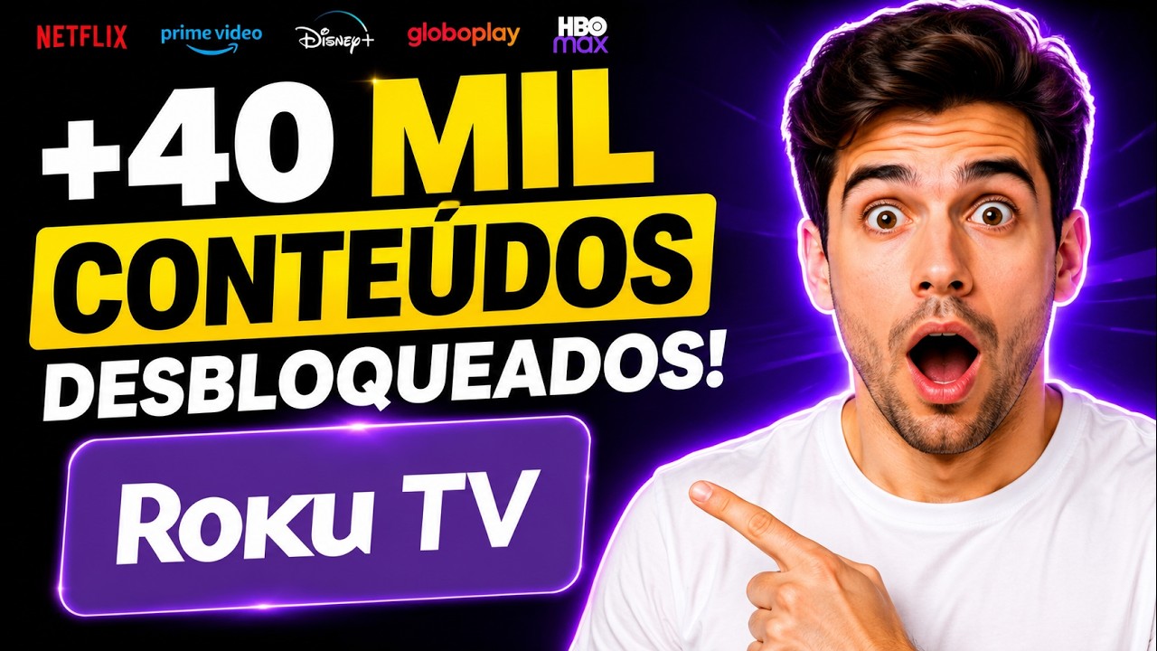 🚨 MELHOR IPTV ROKU TV - +40 MIL CONTEUDOS DESBLOQUEADOS