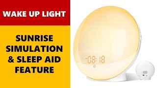 Wake Up Light, Alarm Clock Colored Sunrise Simulation, Seasonal Affective Disorder Aid