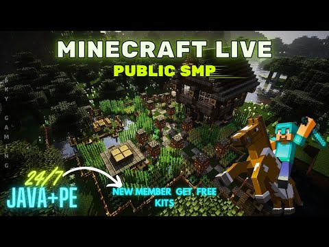 MINECRAFT LIVE | PUBLIC SMP LIVE | ANYONE CAN JOIN | #minecraft