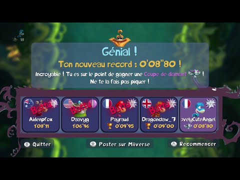 Rayman Legends Wii U Neverending Pit Speed 8 80 Daily Challenge 16/01/22