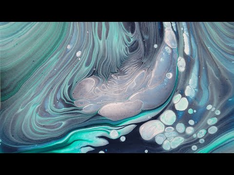 (462) ACRYLIC POURING - CLOUD Pour Using a very SIMPLE RECIPE - Perfect for Beginners