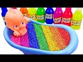 Satisfying Video L Mixing All Store Bought Slime Smoothie Into Bathtub Baby ASMR 131 Bon Bon
