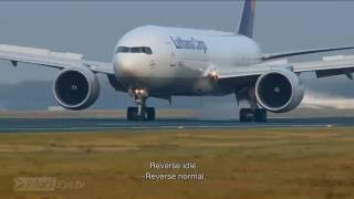 Lufthansa Boeing 777F descent and landing into Frankfurt [English Subtitles]