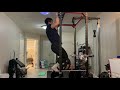 낑낑끙끙 중량 턱걸이 20 키로 8개 (45lb weighted pull up 8 reps at 230Lb BW)