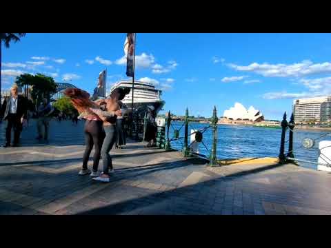 Jessica & Karina freestyle Brazilian Zouk switch social dance in Darling Harbour 2023