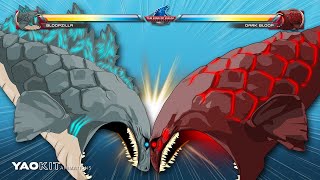 Bloopzilla vs Darkbloop with Healthbars | YaoKit Animations