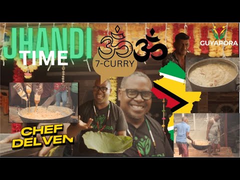 Guyanese jhandi cooking | religious function | behind the scenes
