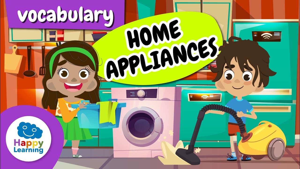 VOCABULARY: HOME APPLIANCES | Learn English Words for Kids 🔌 | Happy Learning 📚