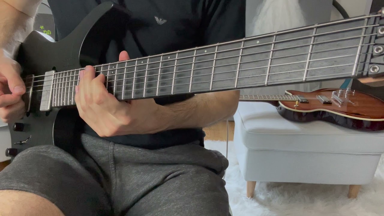 Roberto Barlocci playing the diminished riff from Symphony X's Nevermore on electric guitar