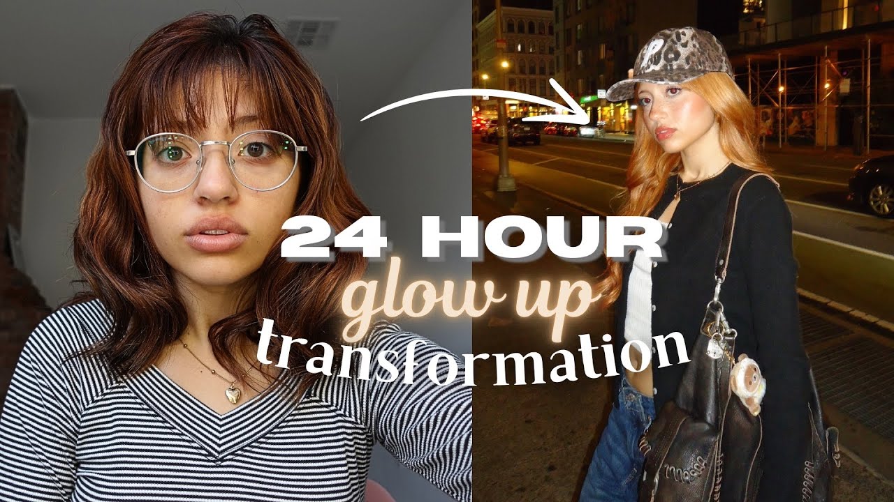 changing my ENTIRE appearance in 24 hours 💇🏼‍♀️✨*GLOW UP TRANSFORMATION*