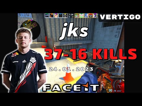 CSGO POV jks (37-16) (Vertigo) 𝙒𝙞𝙣 (16-8) / Faceit 24.01.2023