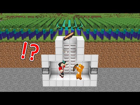 10 Security Bunker Build Hacks vs Zombies - Minecraft
