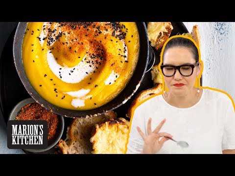 The BEST Creamy Pumpkin Soup with a little Asian twist! Creamy Miso Pumpkin Soup - Marion's Kitchen