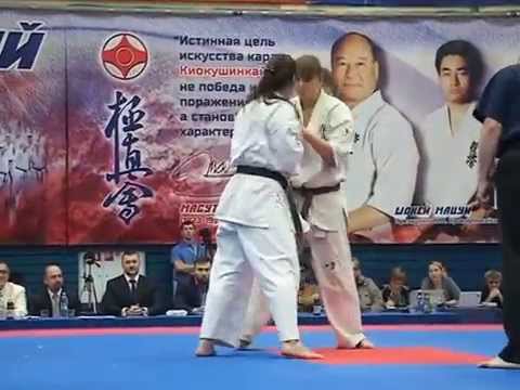 Kyokushin Karate. Final. over 65 kg. Ivanova vs Grebenschikova (red) / Чемпионат России по каратэ