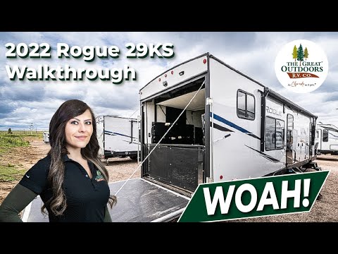 Built For Sleeping Room! Updated 2022 Vengeance Rouge 29KS Travel Trailer Toy Hauler Camper