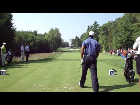 Tiger Woods hits 3 iron
