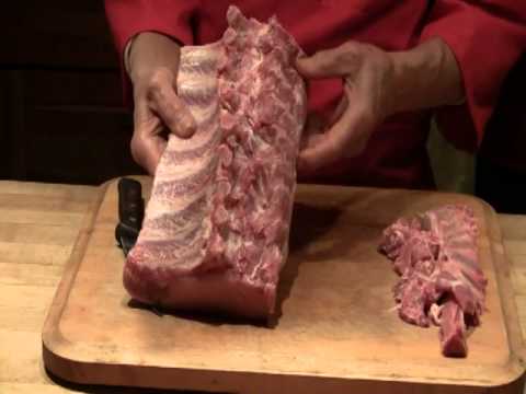 How to cut a pork crown rib roast